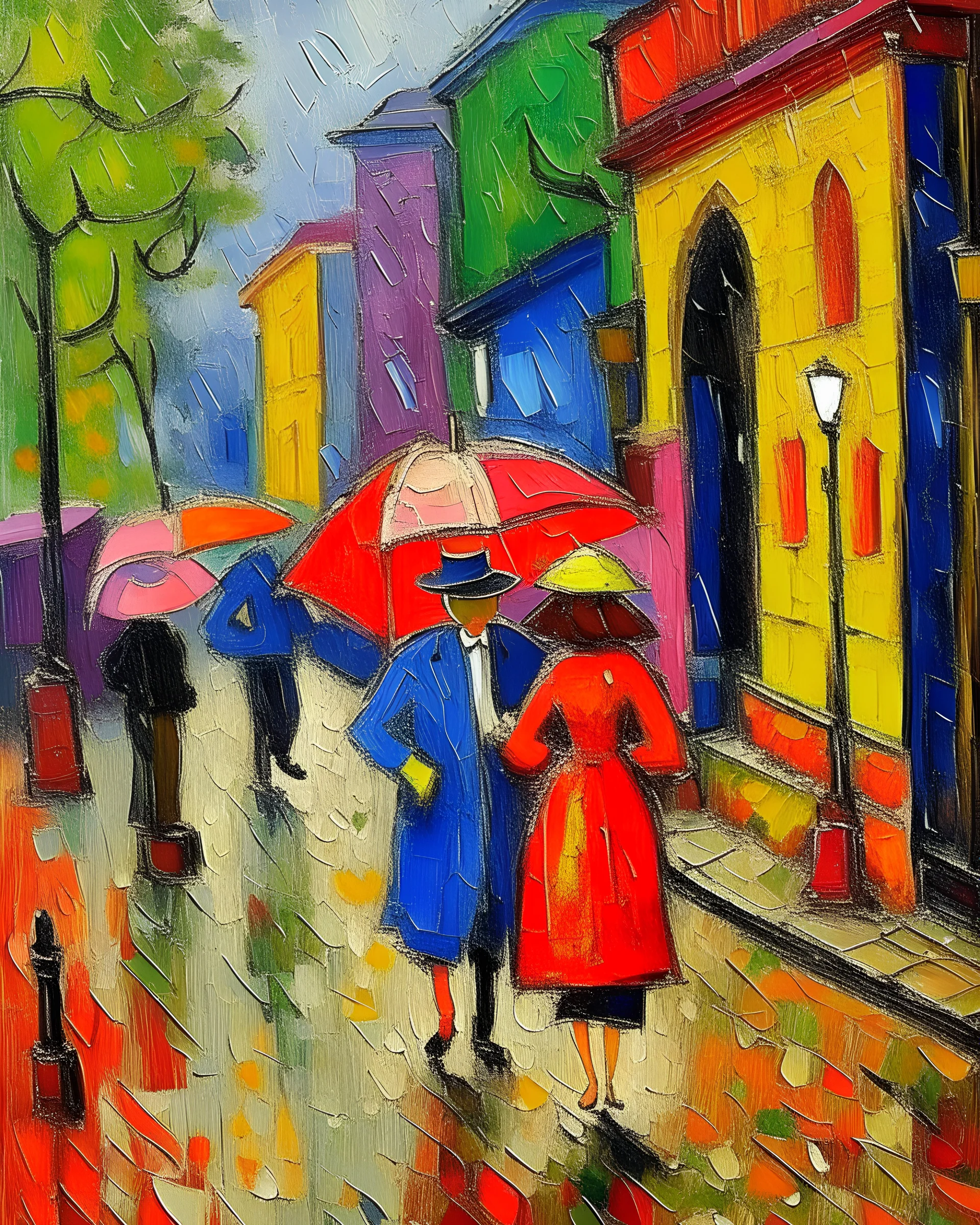 Wet day. French expressionist.