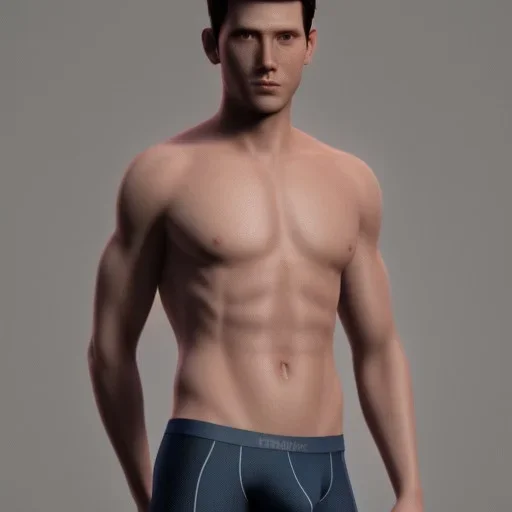 A male underwear model