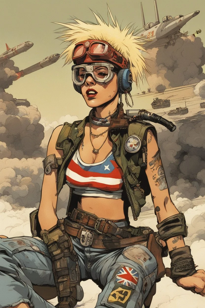 Tank Girl in her iconic scene