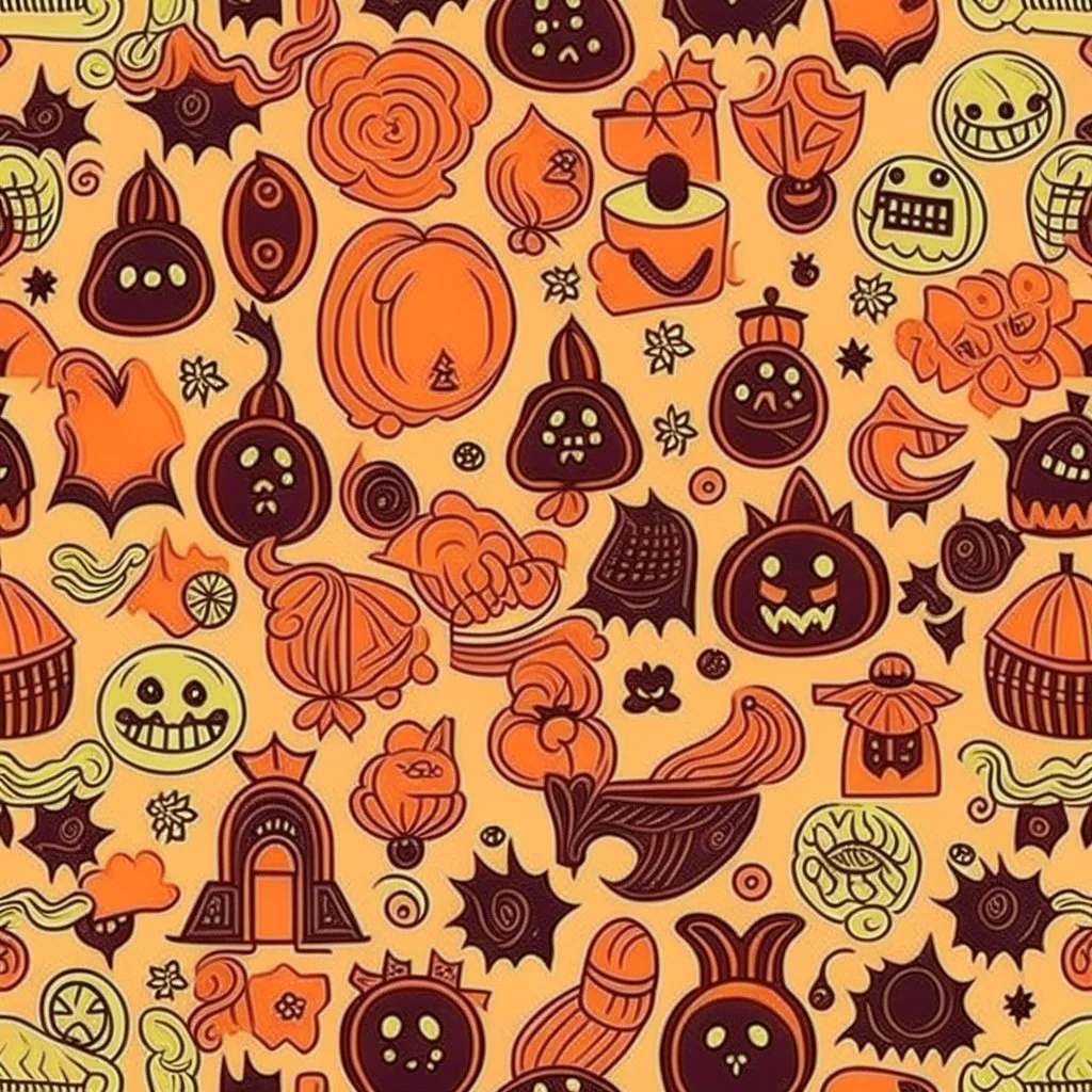 Halloween seamless pattern