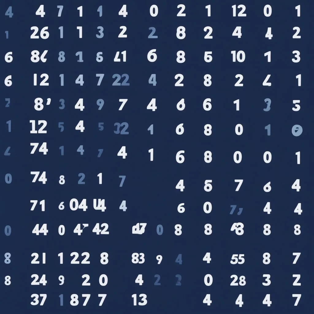 alternating numeric zeroes and numeric ones in dark blue with some white highlights