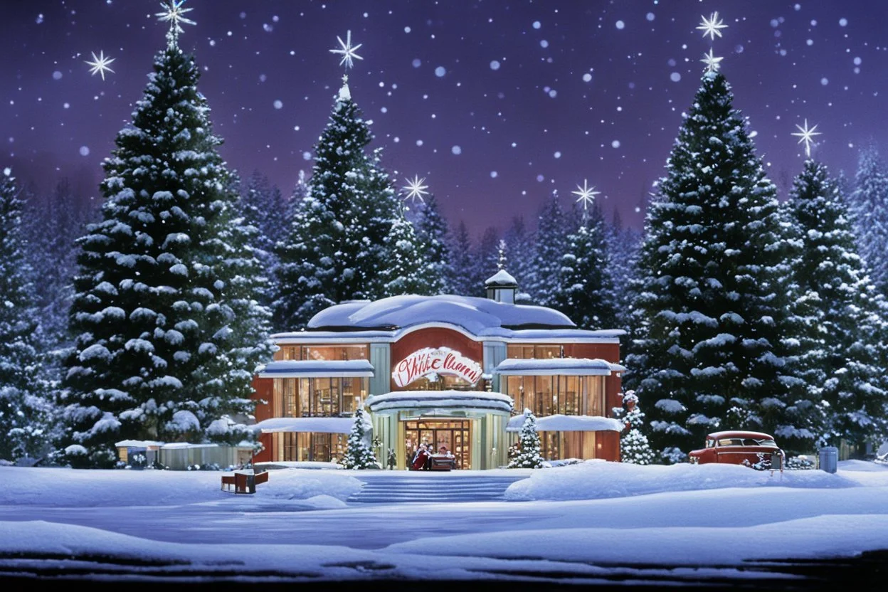 iconic background of Holiday Inn (1942 American musical comedy-drama) introducing the song "White Christmas"