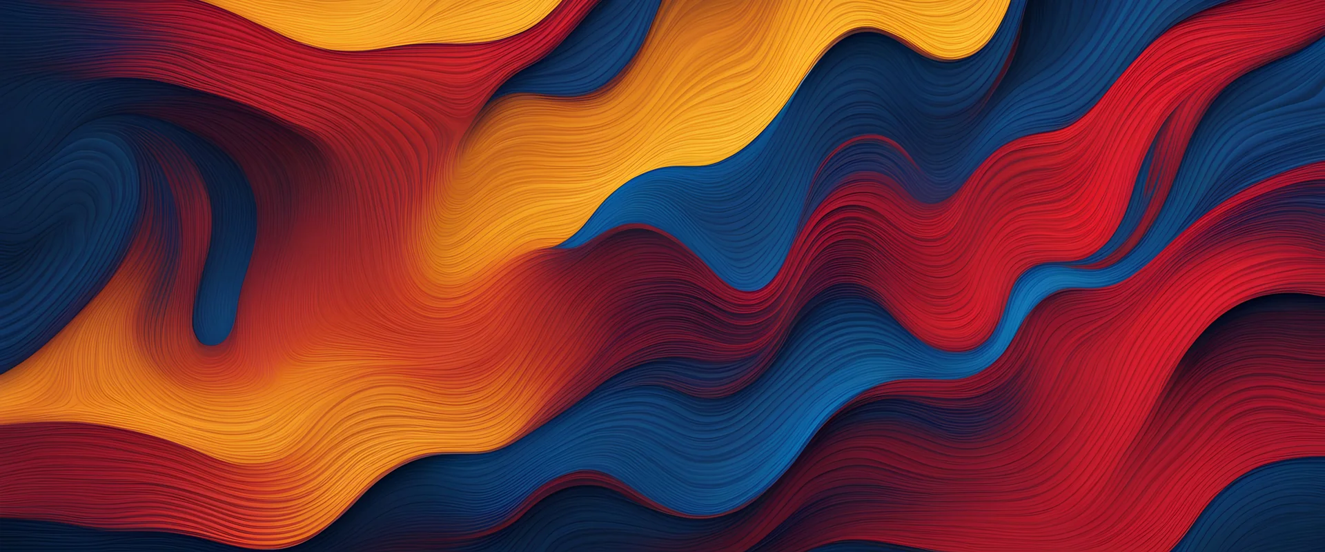Abstract background yellow blue red color flow grainy wave dark noise texture cover header wallpaper design