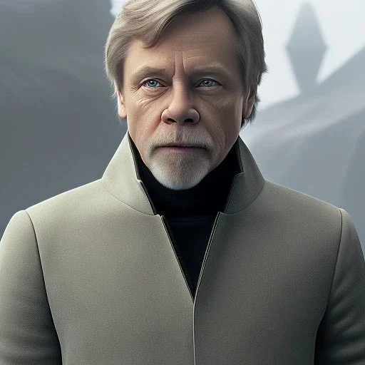 extremely detailed 8k hyperspace wallpaper,complete and photo realistic detailed head to waist stunning photo realistic portrait of mark hamill as luke skywalker in star wars with short lenght, Symmetrical, soft, fine, warm, photo realistic hair, blue eyes, professional majestic photo realistic painting by Ed Blinkey, Atey Ghailan, by Jeremy Mann, Greg Manchess, Antonio Moro, trending on ArtStation, Intricate, High Detail, Sharp focus,dramatic, by greg rutkowski,harsh and rough face,pilot jacket