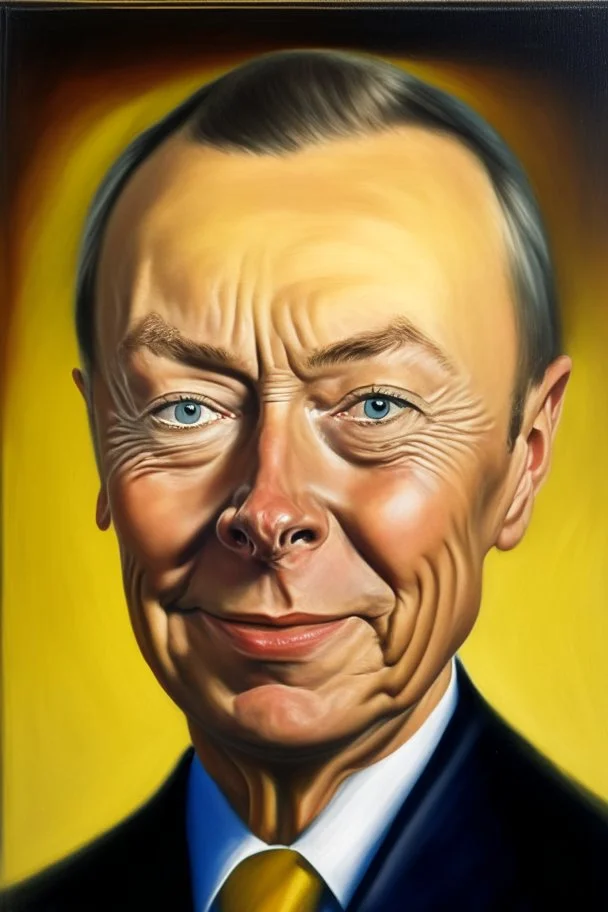 Make me a oil portrait from fdp politican in germany