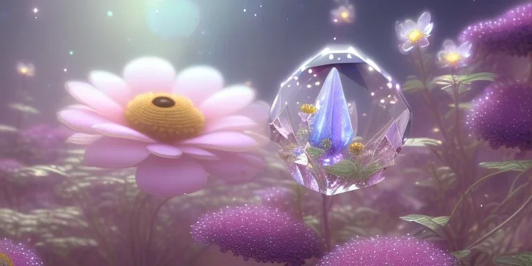 crystal subtle flower in a galactic ambiance beautiful fairy, transparent, delicate colors, in the foreground, full of details, smooth，soft light atmosphere, light effect，vaporwave colorful, concept art, smooth, extremely sharp detail, finely tuned detail, ultra high definition, 8 k, unreal engine 5, ultra sharp focus