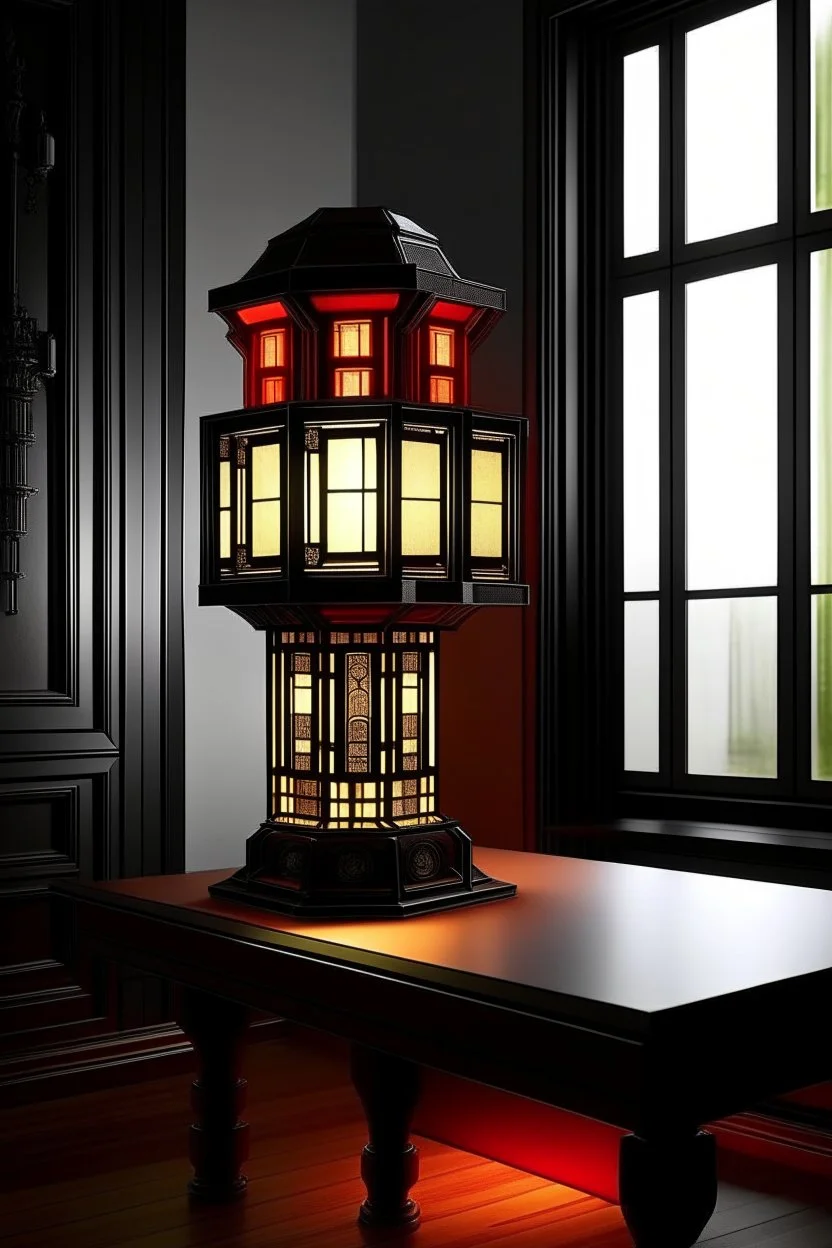 gaming table lamp inspired by palace, modern design,