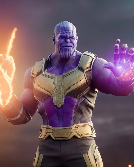 Thanos with the infinity gauntlet