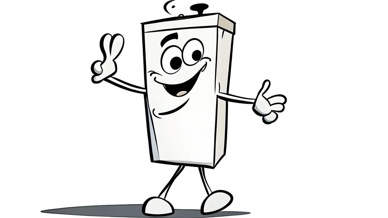 cartoon milk carton dancing