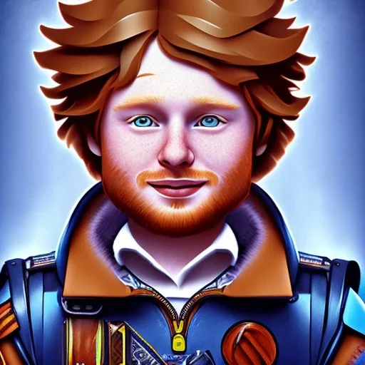 ed sheeran with brown hair, shaved, lego , steampunk