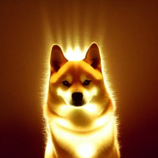 shiba inu heavenly glowing aura