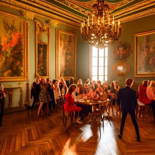 Celebration in a schloss, austrian people, ledherhosen, Austrian aesthetic, warm colors, wooden floor, forest green walls, night time, 8k, HD, cinematography, photorealistic, Cinematic, Color Grading, Ultra-Wide Angle, Depth of Field, hyper-detailed, beautifully color-coded, insane details, intricate details, beautifully color graded, Cinematic, Color Grading, Editorial Photography, Depth of Field, DOF, White Balance, 32k, Super-Resolution, Megapixel, ProPhoto RGB, VR