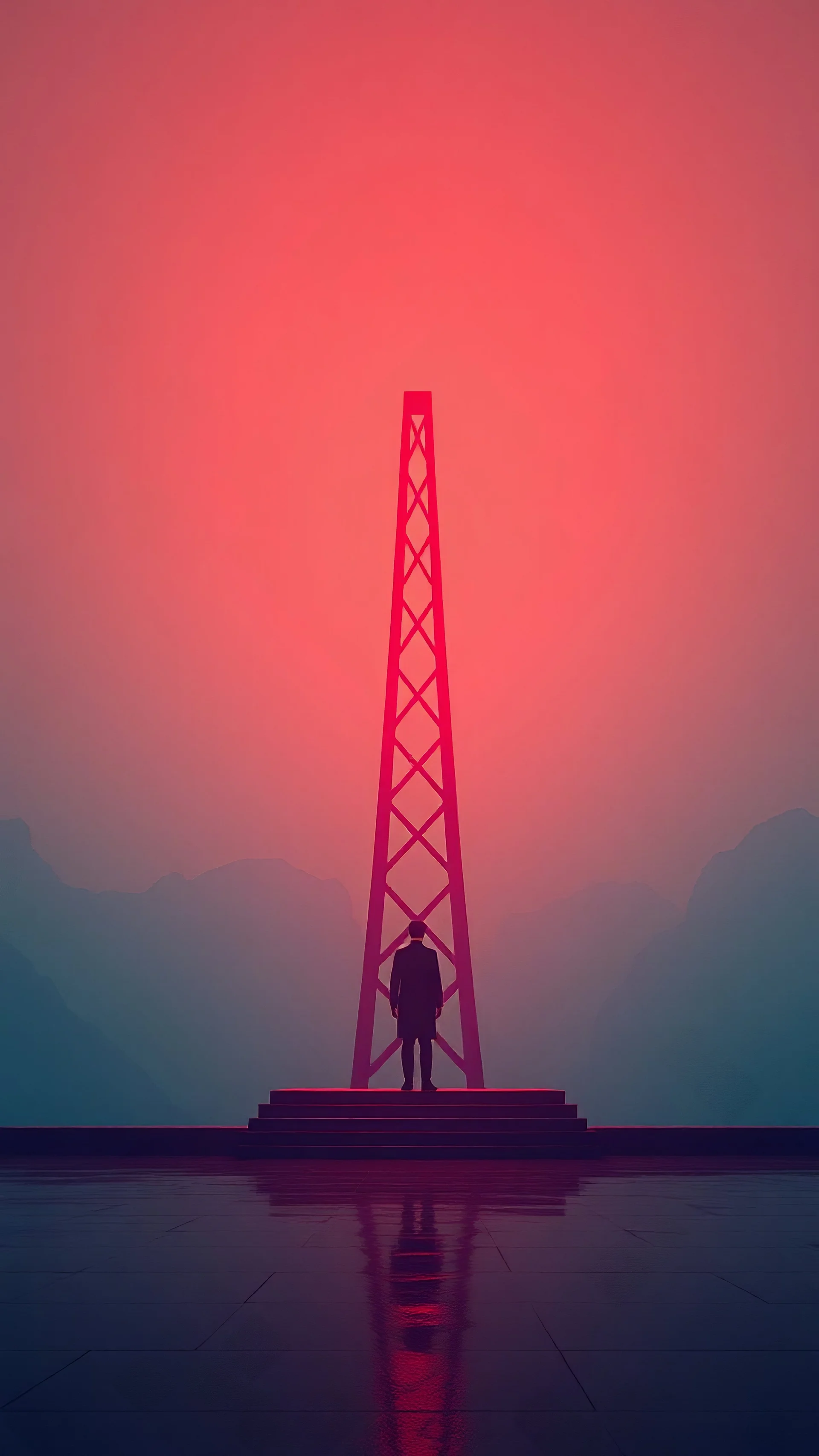 minimalistic, surrealism, mobile wallpaper, 4k quality, vibrant colours, hyper realistic, photo realistic, cinematic, depth