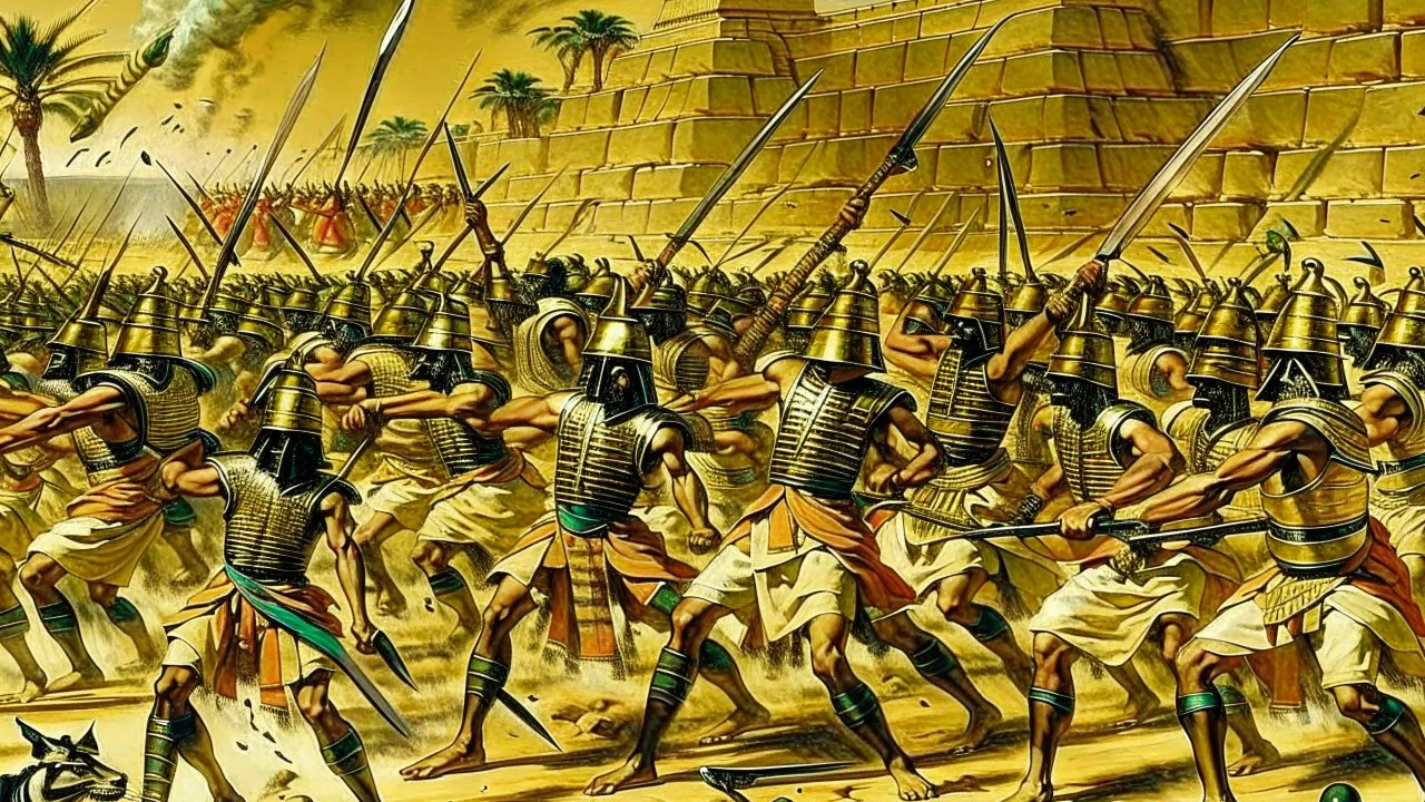 Pharaohs' soldiers attack