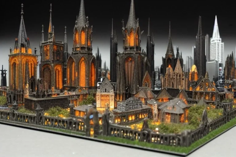 Huge Miniature of Gothic Metropolis