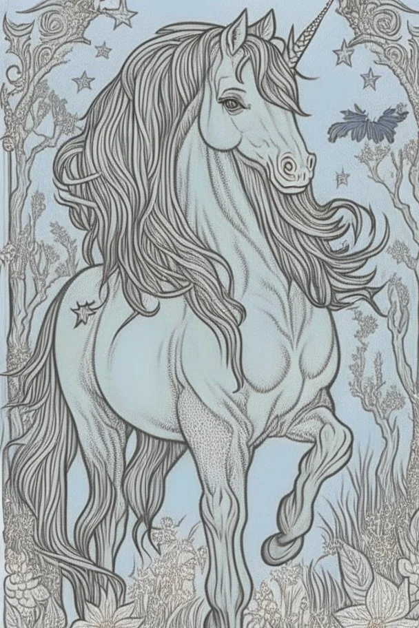 coloring book page of a magical unicorn,monochrome, black and white, sharp, sketch drawing