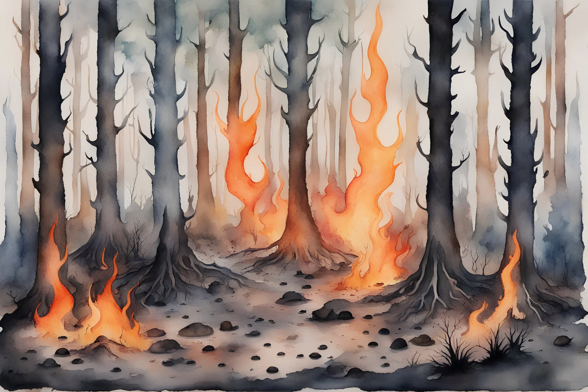 Forest Fire by Ellcryss on DeviantArt