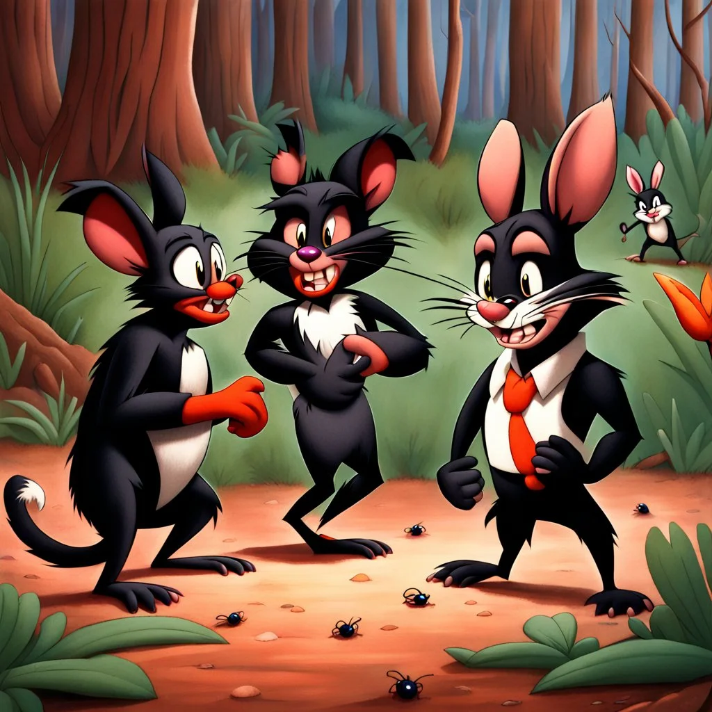 Tasmanian Devils meet Bugs Bunny