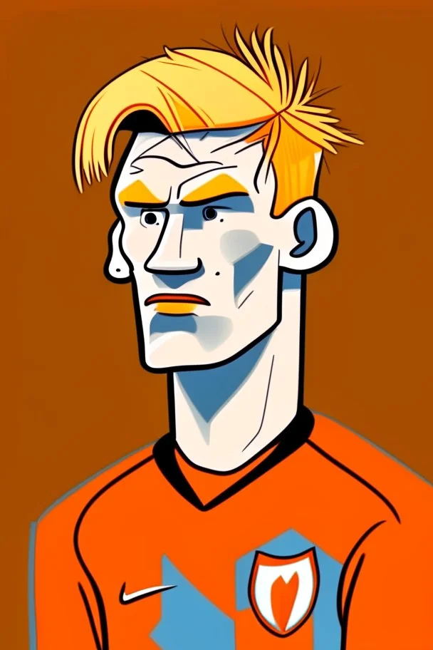 Holland Norwegian soccer player ,cartoon 2d