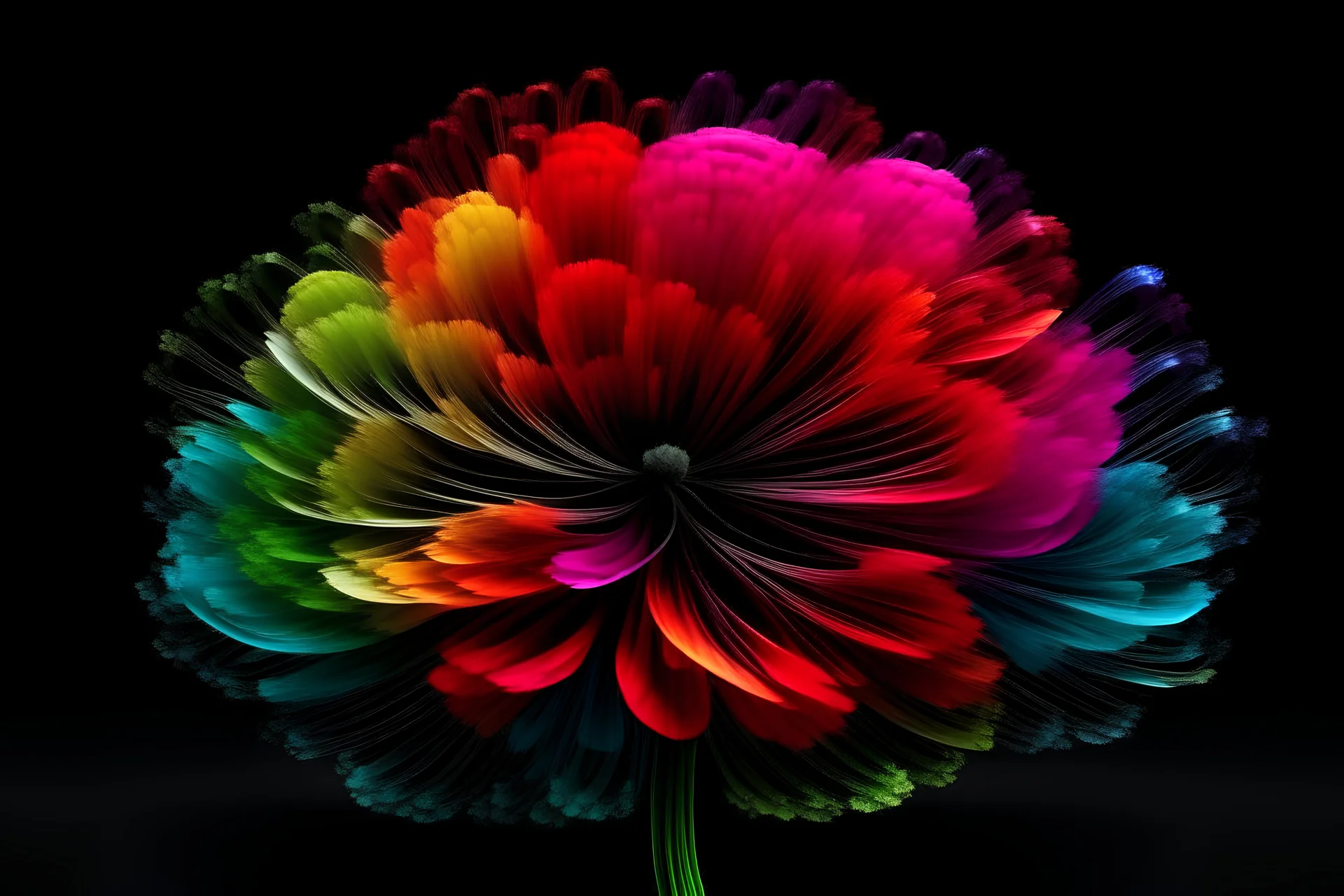 flower with blowing petals neurographic , Gallery