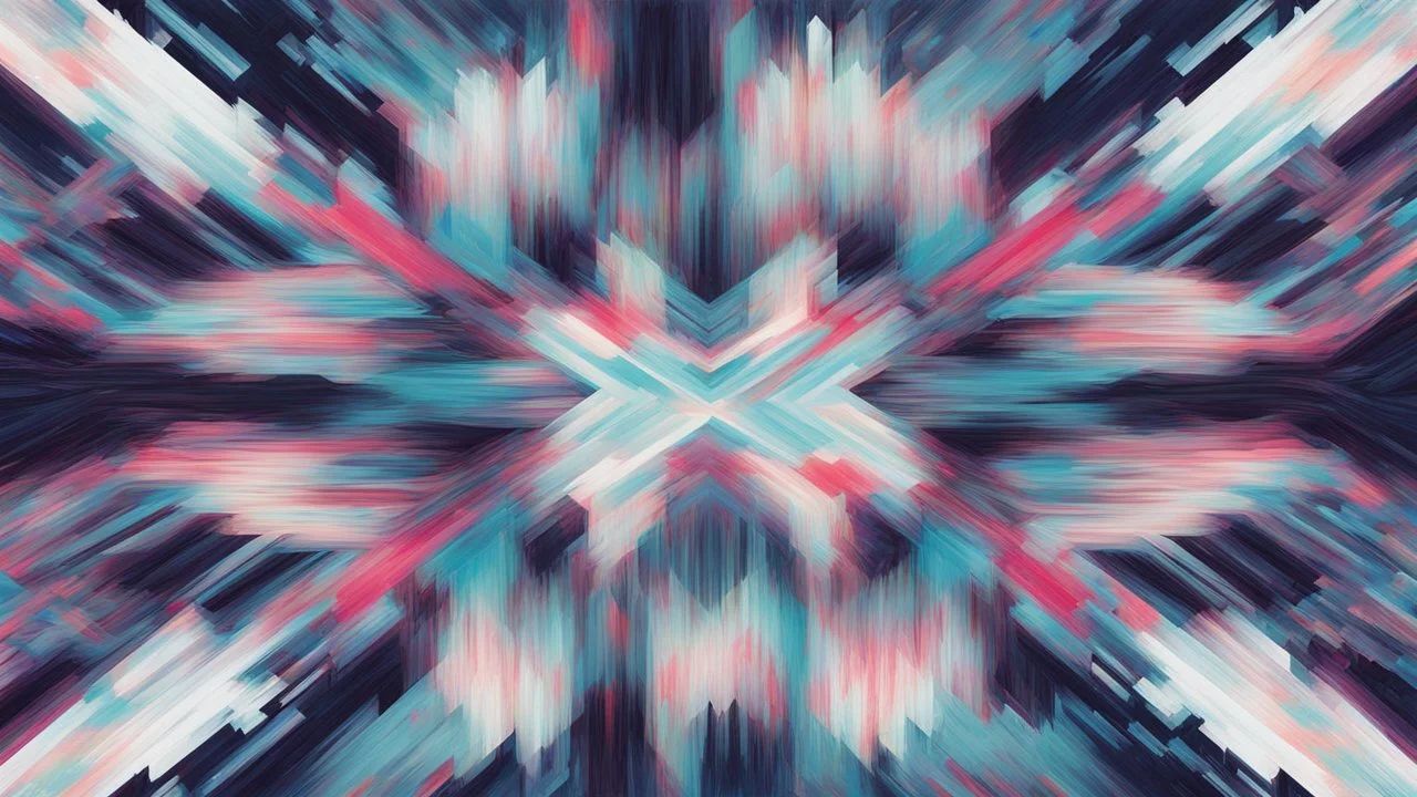 digital glitch pattern snowflake geometric abstraction by per kirkeby