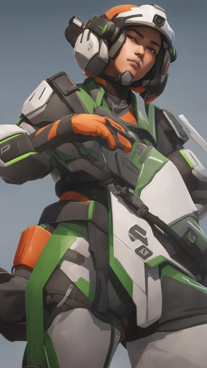 A close picture to Mix between Ramattra and Genji in apex legends style