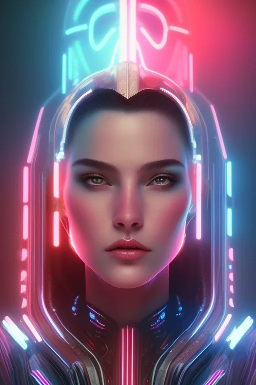 cyberpunk, head, women, portrai, tron, visor,