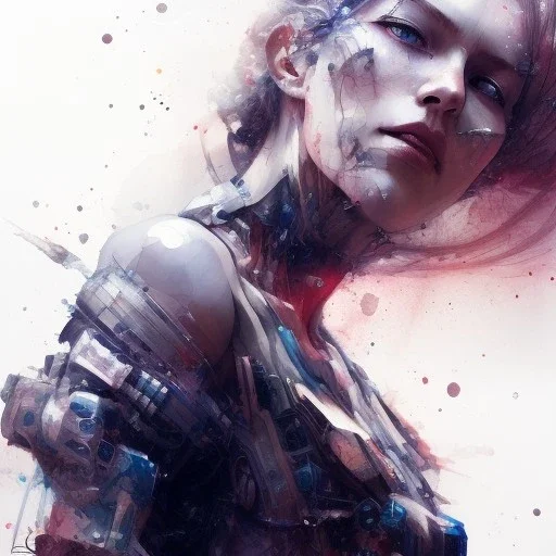 <Honda civic>,watercolor illustration, futuristic,<agnes cecile> <Yoji Shinkawa>