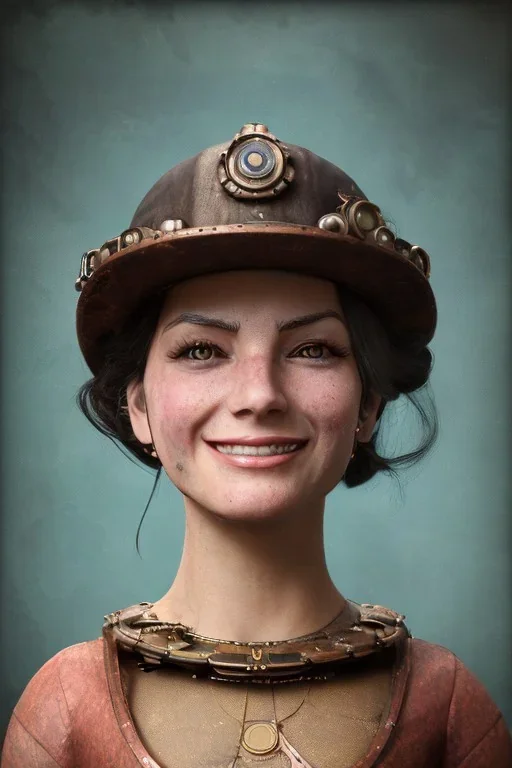  girl steampunk smiling