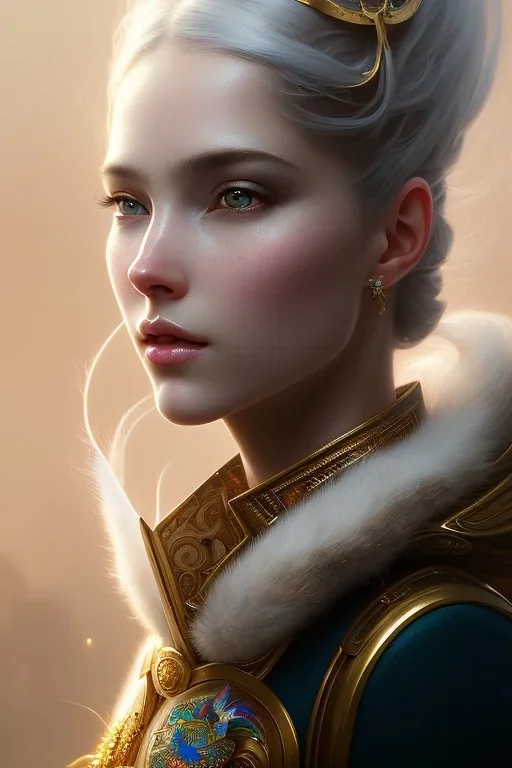 A small cute fantasy creature, head and shoulders portrait, 8k resolution concept art portrait by Greg Rutkowski, Artgerm, WLOP, Alphonse Mucha dynamic lighting hyperdetailed intricately detailed Splash art trending on Artstation triadic colors Unreal Engine 5 volumetric lighting Splash art fantasy"