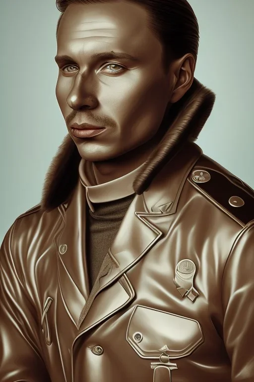 Portrait of Matti Nykänen painted like tom of finland