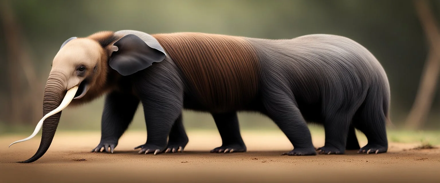 bear ant eater elephant