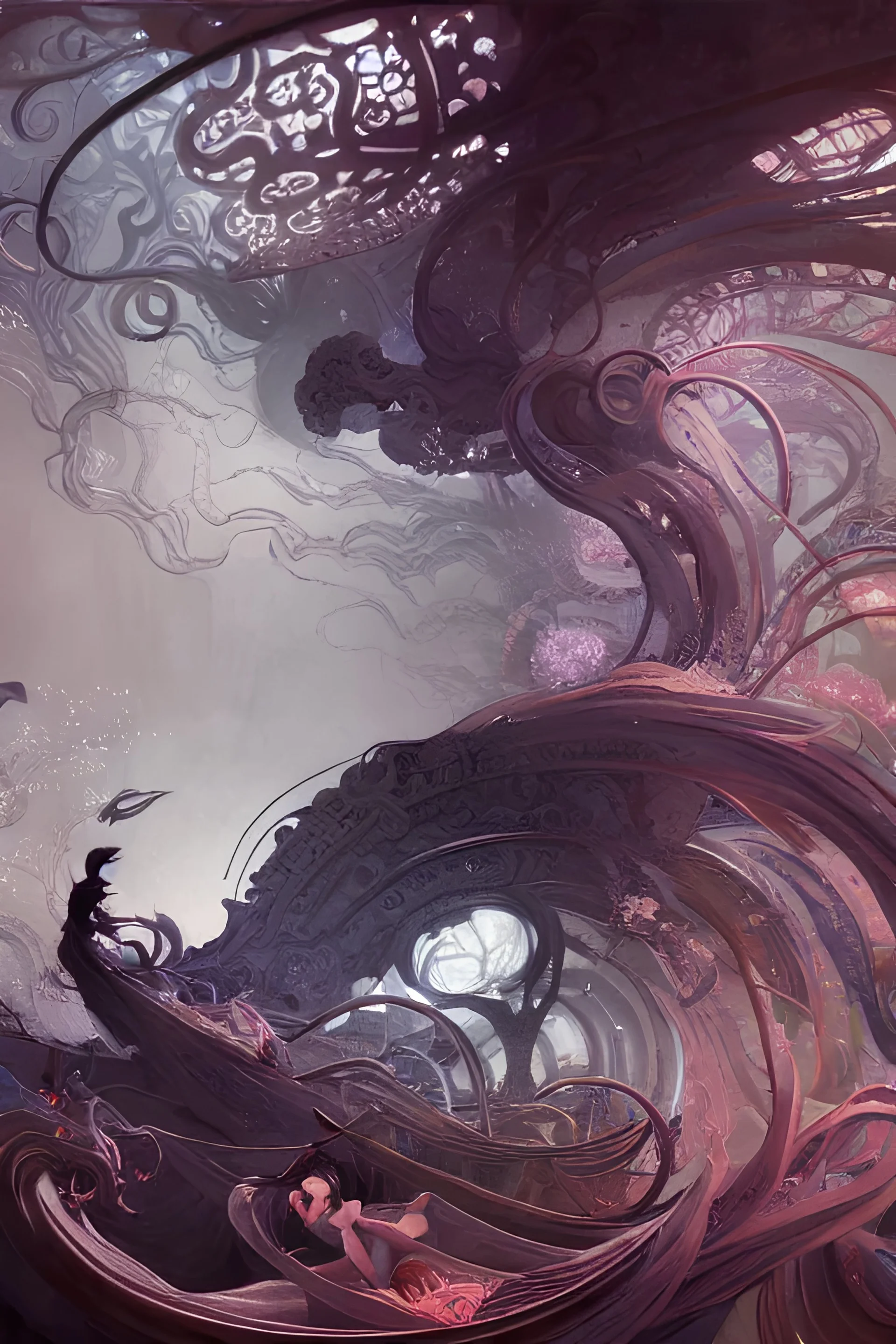 a whirlwind of souls rushing inside the metaversegorgeous, intricate, in the style of jin kagetsu, james jean and wlop, valentin serov style, highly detailed, sharp focus, intricate concept art, digital painting, ambient lighting, 4 k, hdt, artstation trending on gsociety, trending on artstationhq, hyper quality