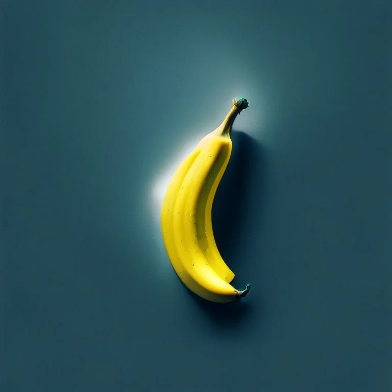 minimalistic banana in outer space