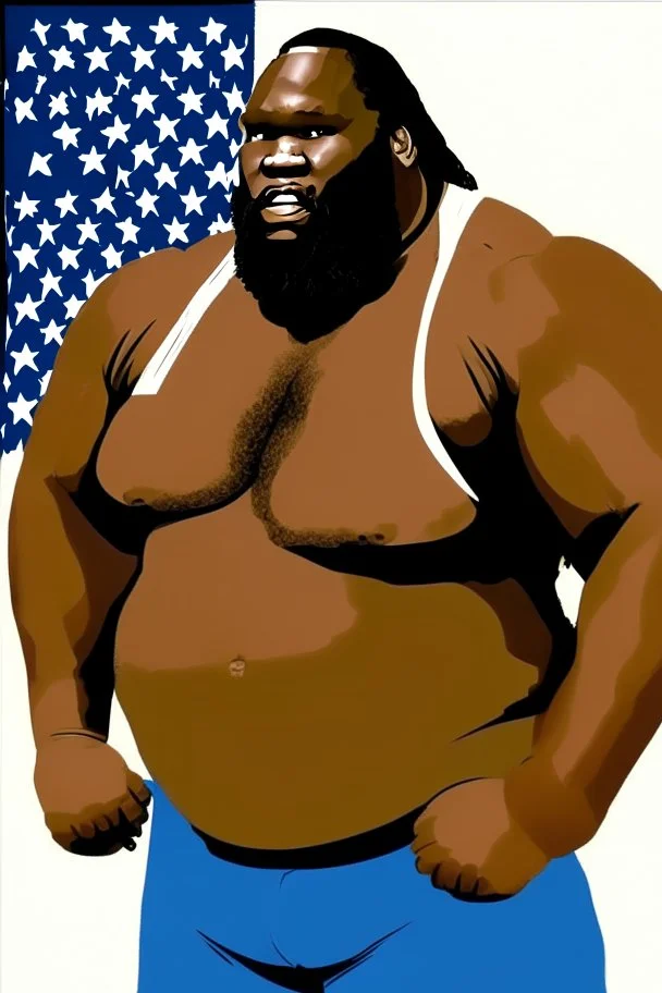 Mark Henry American wrestler catoon 2d