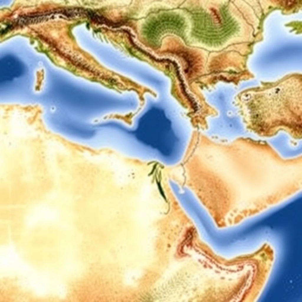 The connection between the Iberian Peninsula and the Arabian Peninsula.