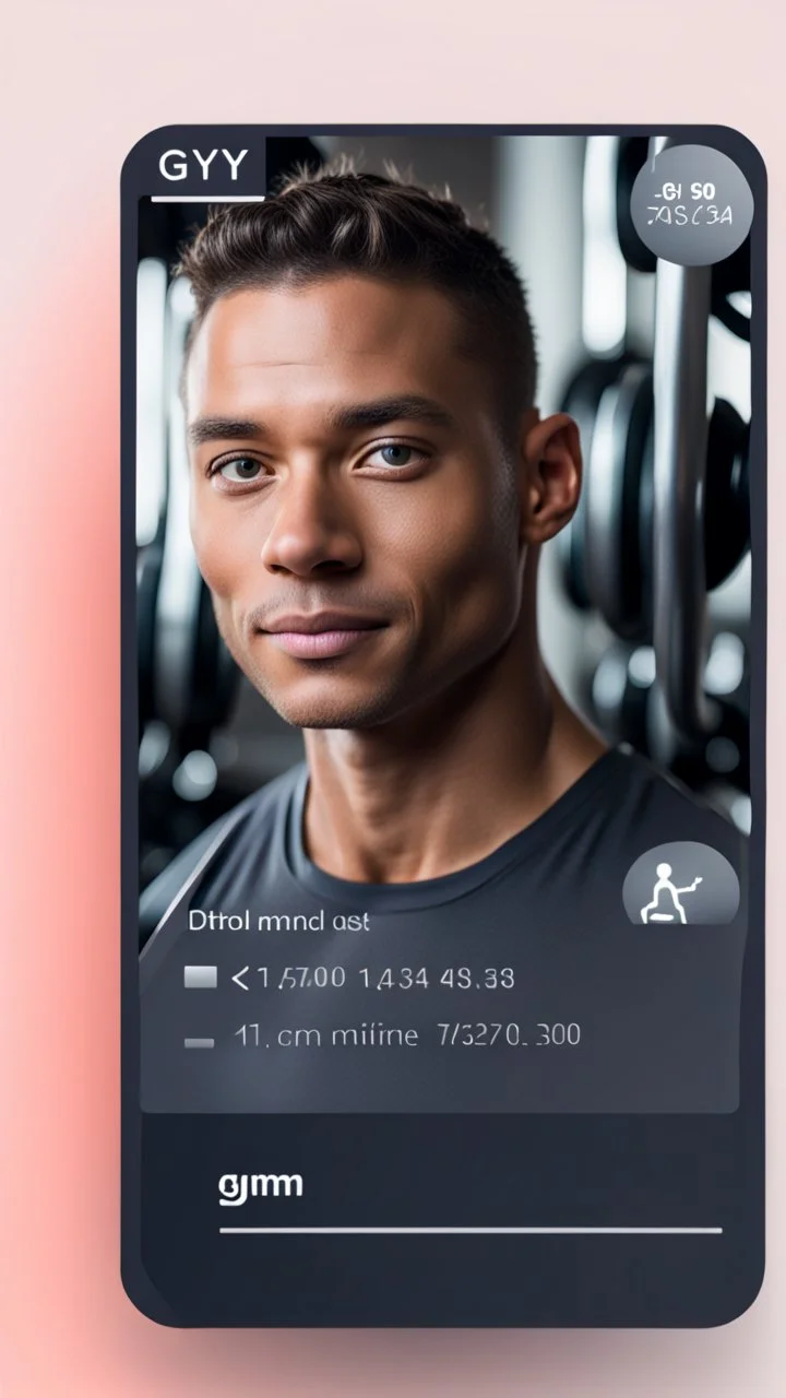 gym profile card and picture of person