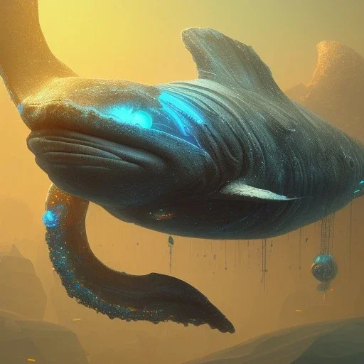 biomorphic whale morphed with electronic wiring and mixed with lighting, mermaid, Nanopunk and Biopunk with cyberpunk look,golden hour,MTG, wonderful ambient colors, hyper realistic, unreal engine 5, 8k, uhd, art by Jarosław Jaśnikowski mixed with Sheila Martin mixed with Fletch mixed with Frank Sun mixed with Anna Dittmann mixed with Alena Aenami.