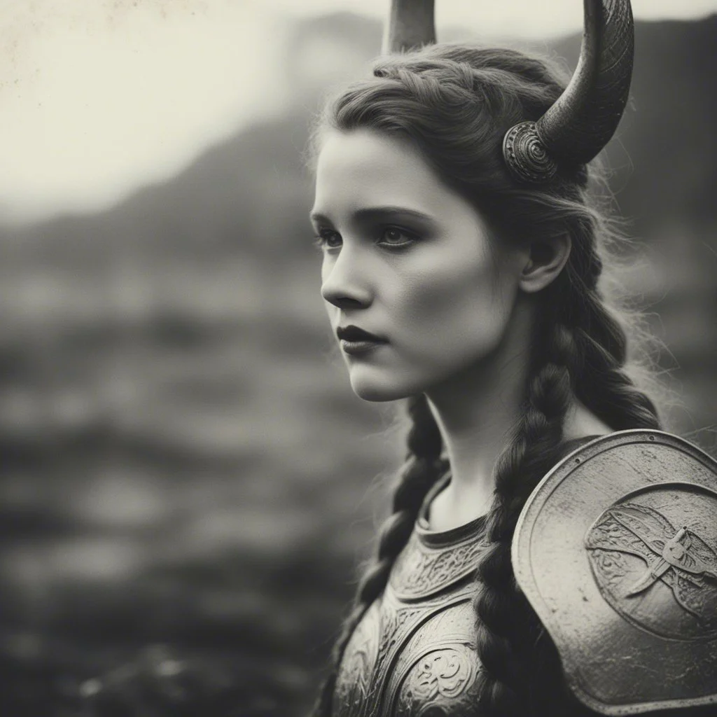[vintage style noisy scratches glitches, Shot the texture and then rewound the film and double exposed] Viking heroes and heroines