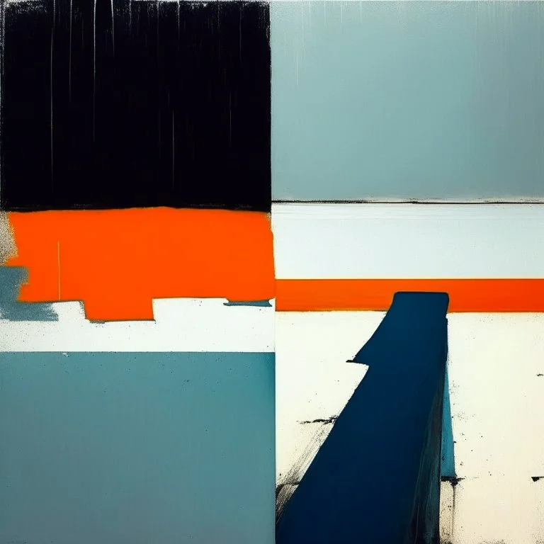 Minimal contemporary abstract oil paintings desolate 1960s carpark concrete fragments at dusk. In the style of Justin Mortimer and Francis Bacon. road markings.