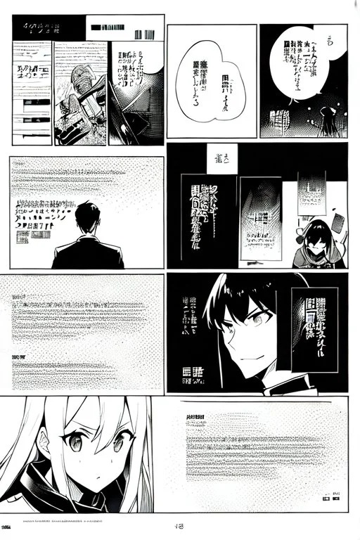 hiroshima after nuclear bomb, manga page, greyscale