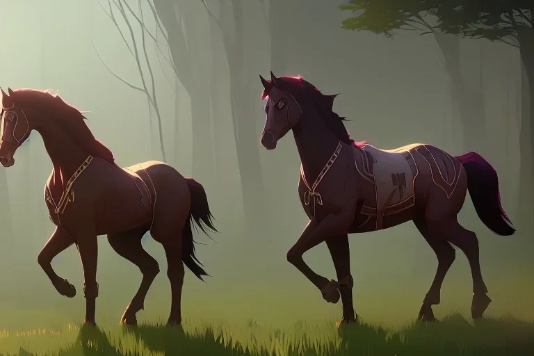 house forest horses