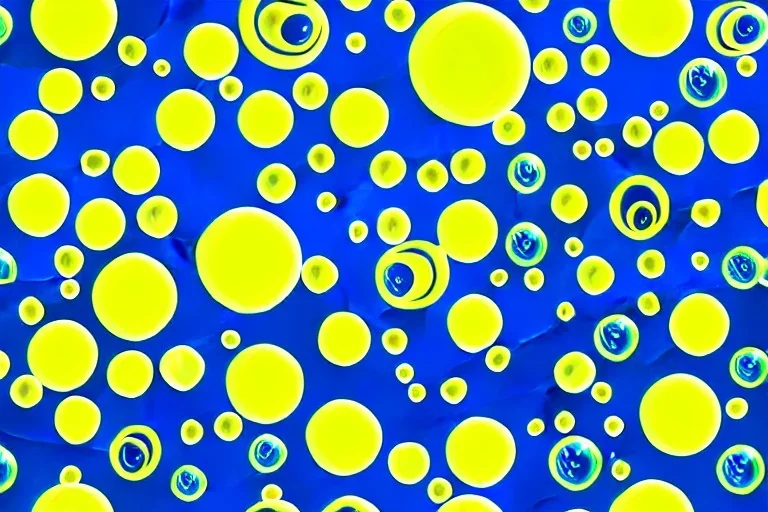 Pattern Flowers with bubbles abstract