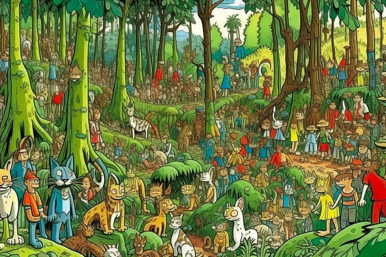 where's Wally but with cats big image jungle