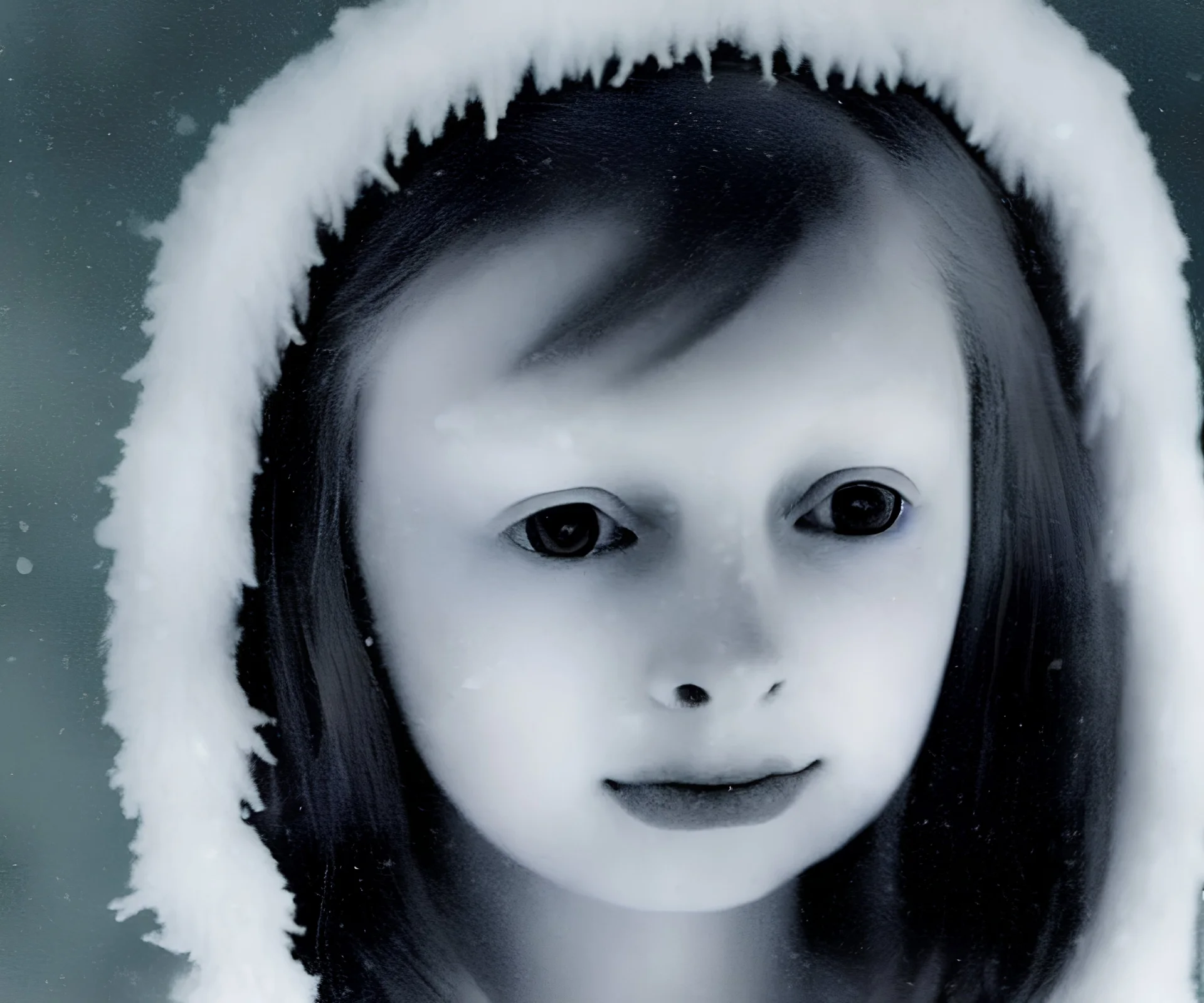 a young girl with skin as pale as snow