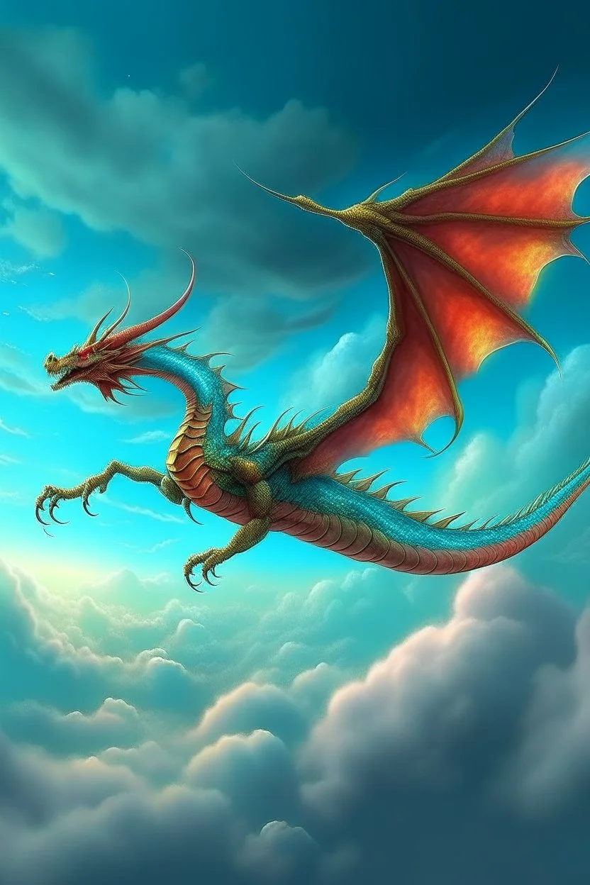 dragon in sky