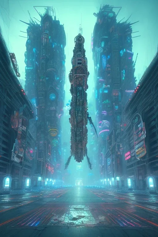 He world is falling apart and you like that,robot city, 3d ambient,3d depth, neon light,incredible, realistic, incrate detail