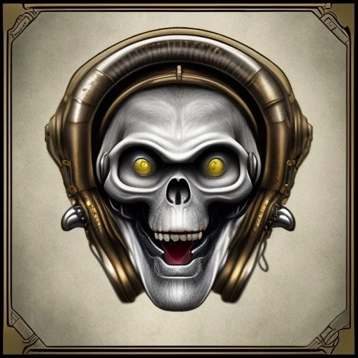 steampunk monkey headskull worrior