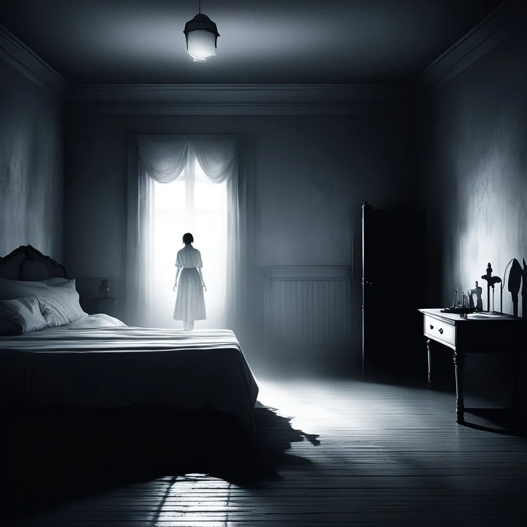 The White Nurse enters in the dimly lit bedroom, shadows danced ominously across the walls as the night grew darker. The room is filled with terror as the monstrous presence beneath your bed stirred and twisted, its eerie limbs creeping out into the moonlit room. Just as fear threatened to consume you, a soft, soothing voice cut through the darkness.