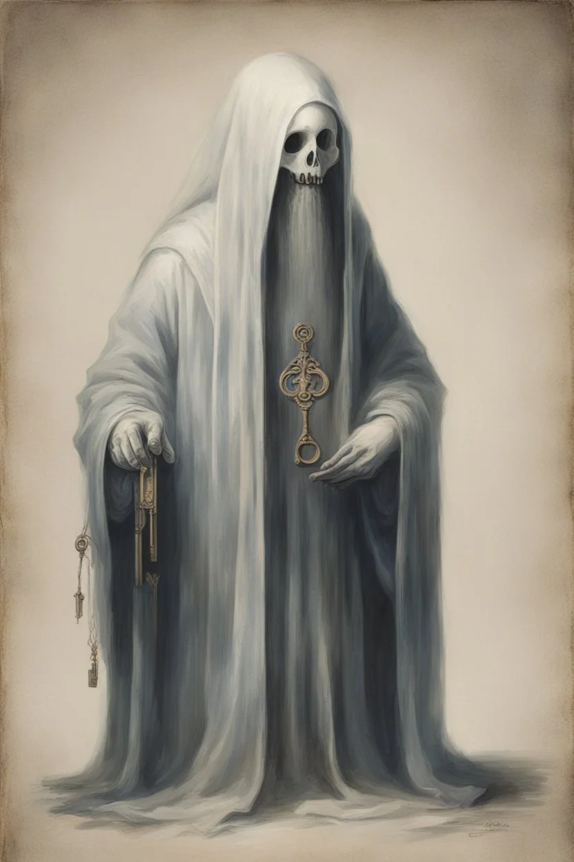 ghost of a scholar with a key